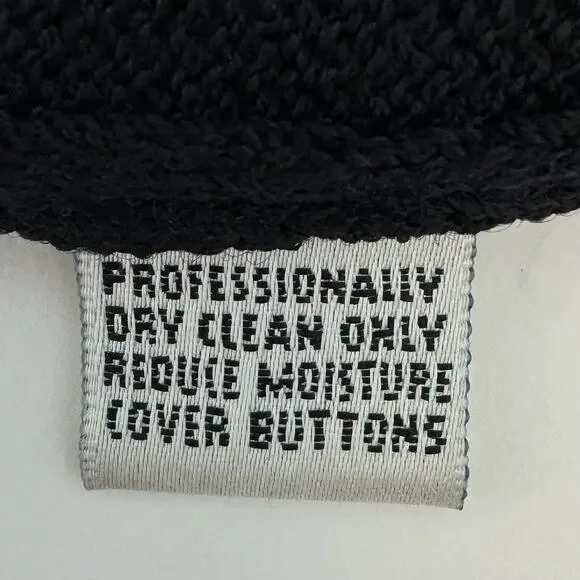 St. John Collection Collared Crest Pullover Sweater Black/Red Santana Knit M - Picture 11 of 14